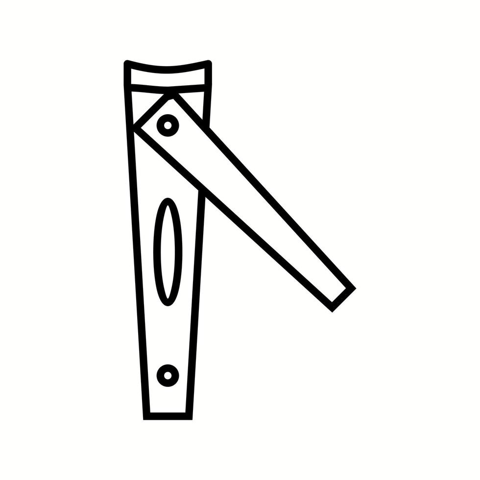 Einzigartiges Symbol für die Vektorlinie des Nagelschneiders vektor