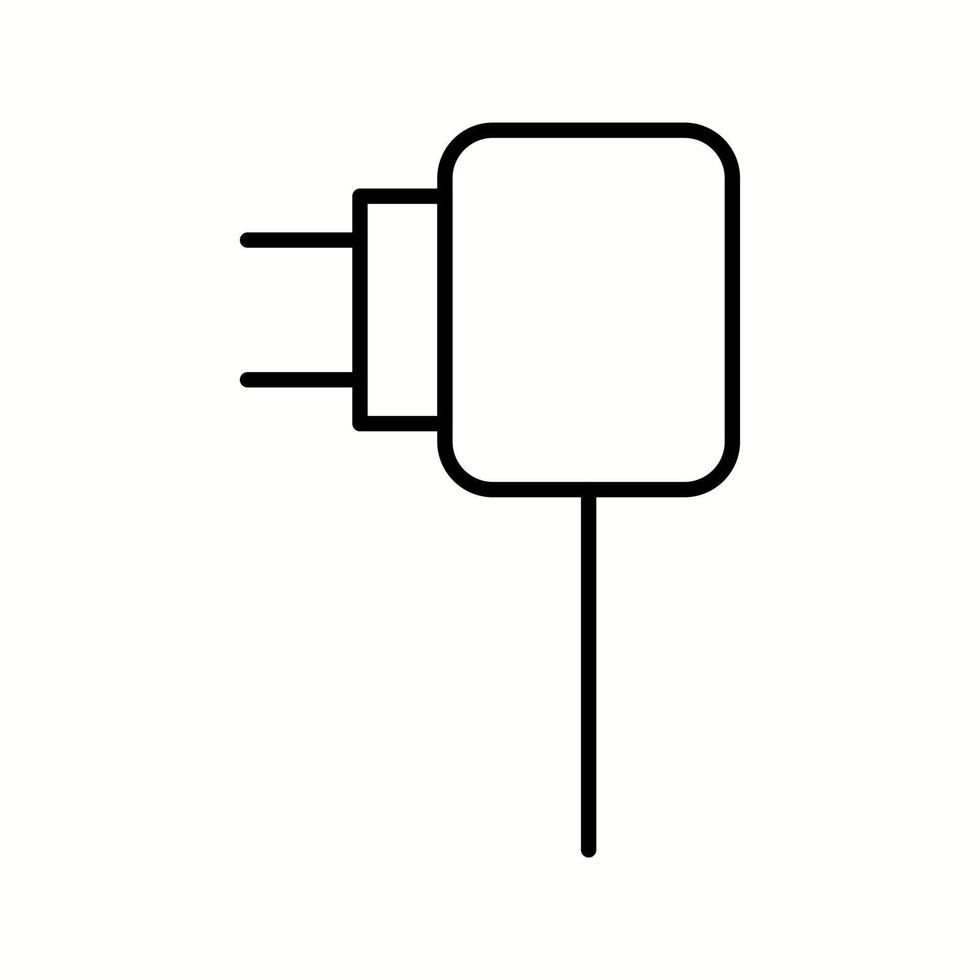 Einzigartiges Symbol für die Vektorlinie des Ladegeräts vektor