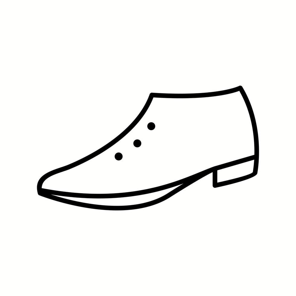 Einzigartiges Vektorliniensymbol für formelle Schuhe vektor