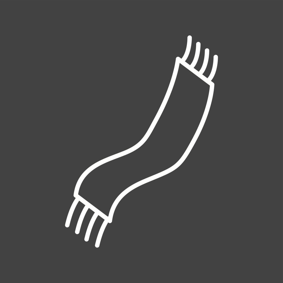 unik scarf vektor linje ikon