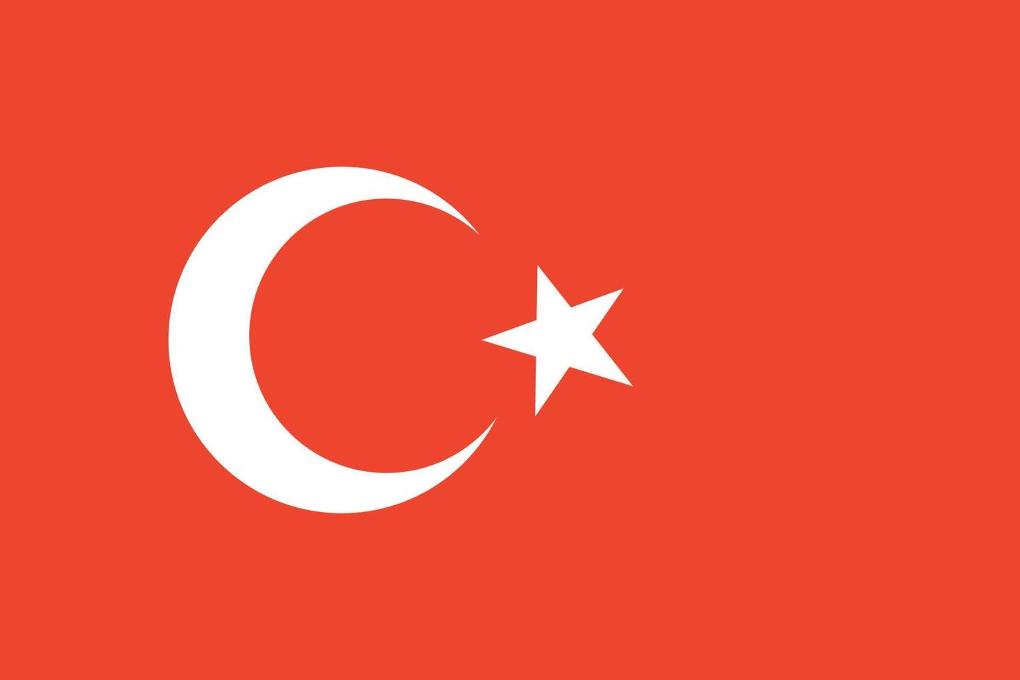 türkei flagge. offizielle Farben und Proportionen. vektor