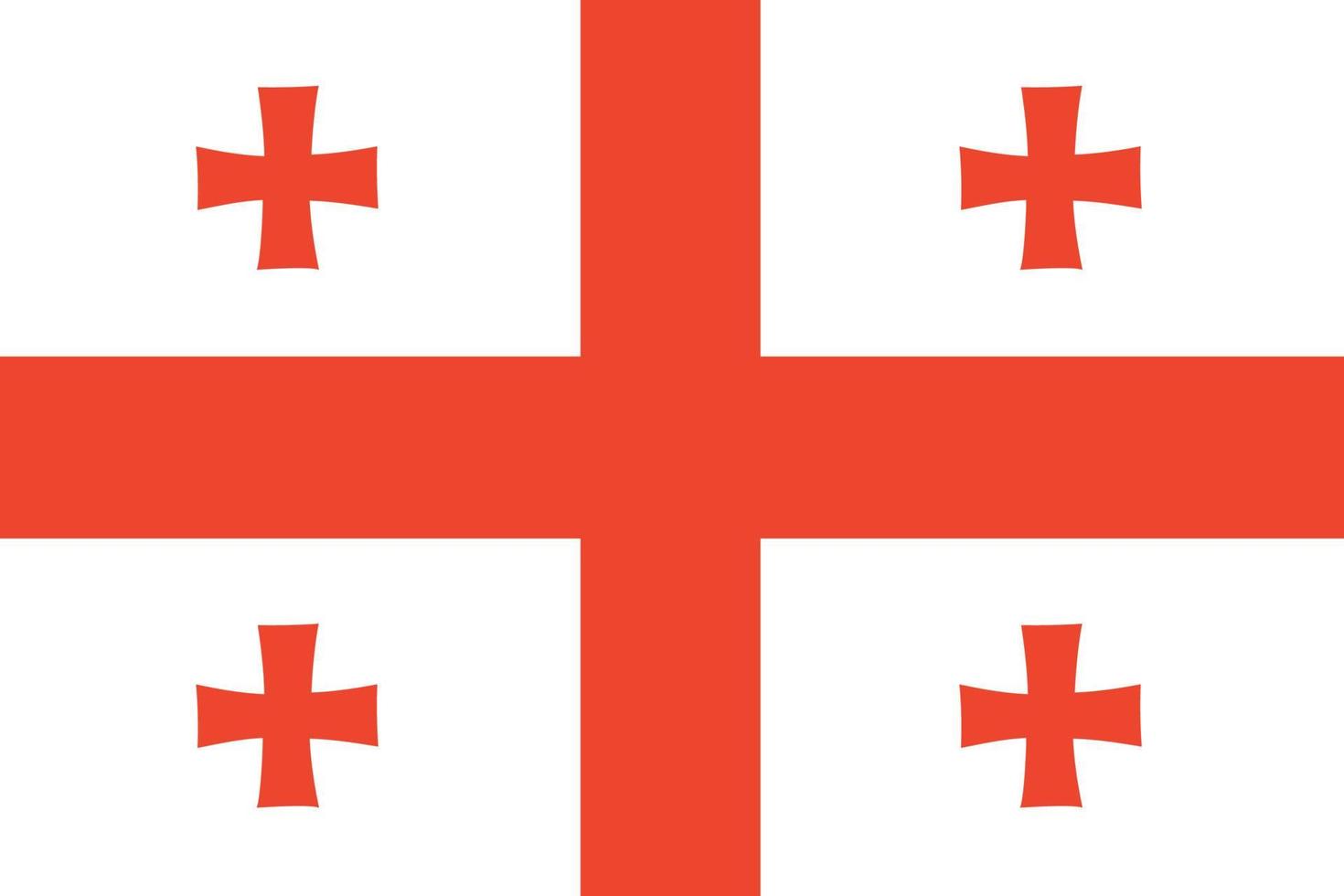 georgien flagga. officiell färger och proportioner. vektor