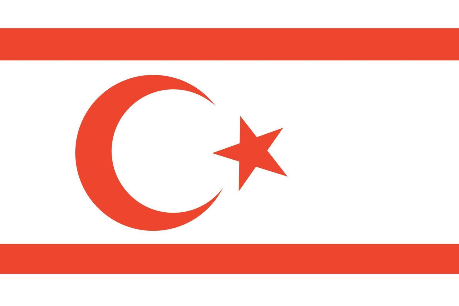 Flagge der türkischen Republik Nordzypern. richtige Farben und Proportionen. vektor