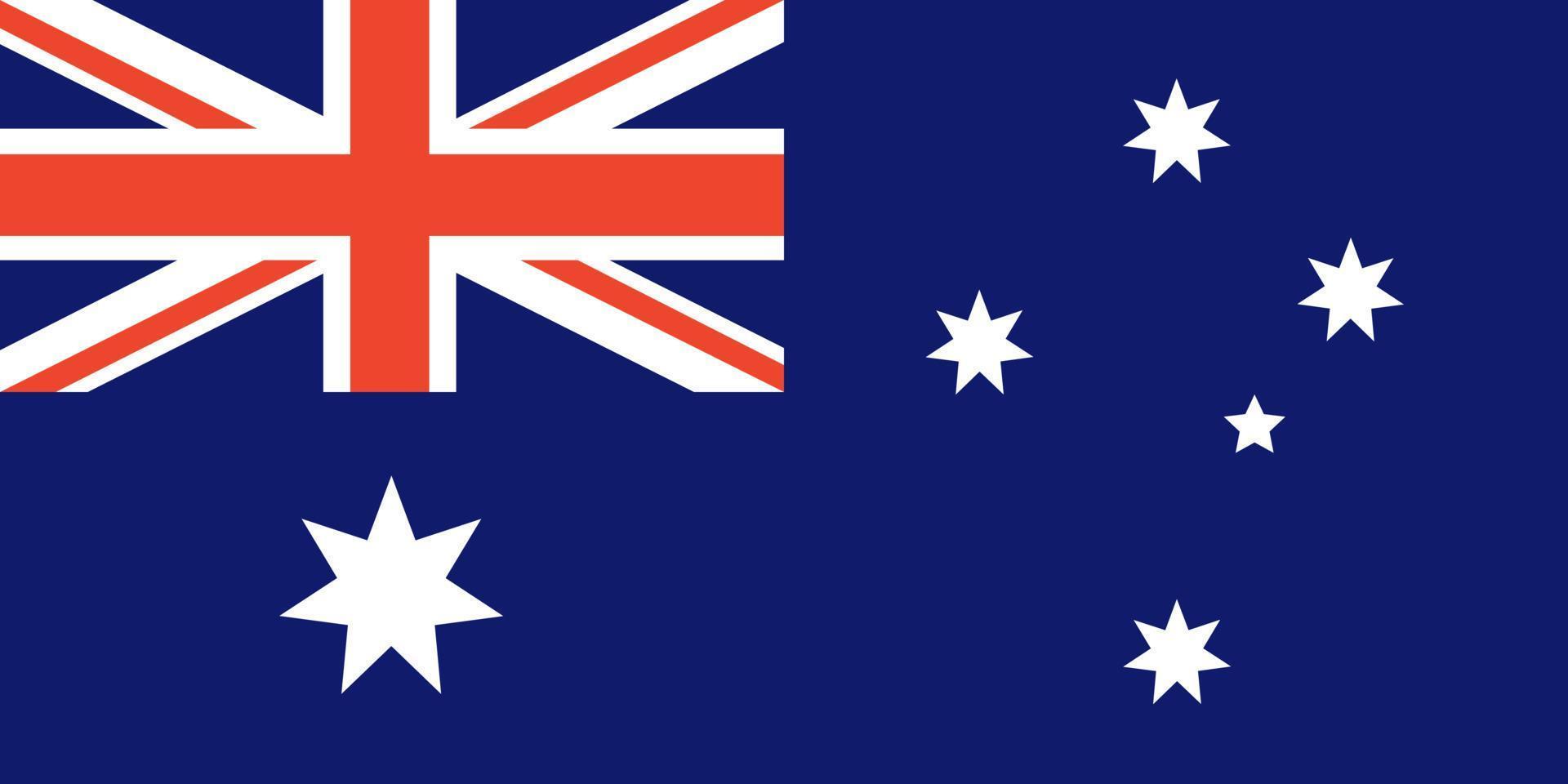 Australien-Flagge. offizielle Farben und Proportionen. vektor