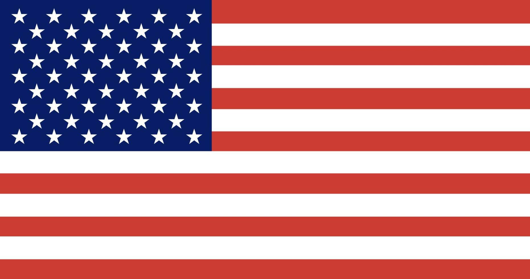 Usa Flagge. offizielle Farben und Proportionen. vektor