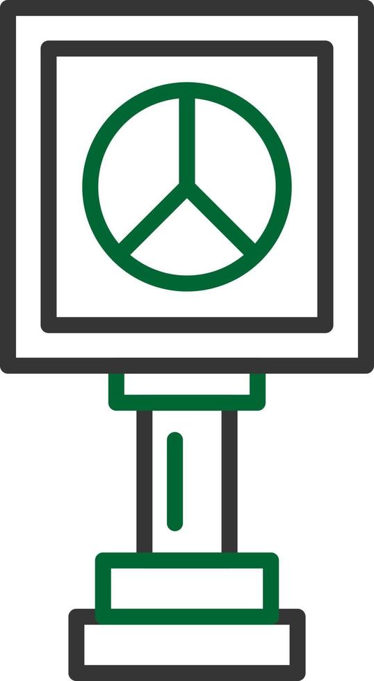 Peace-Zeichen kreatives Icon-Design vektor