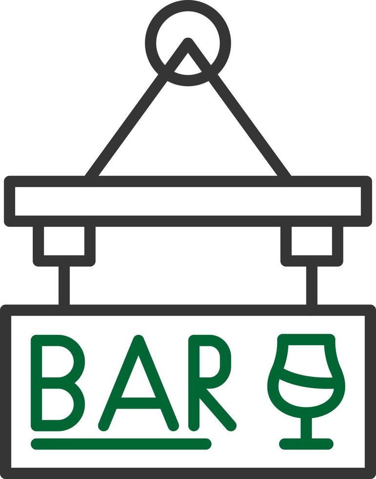 Bar-Schild kreatives Icon-Design vektor