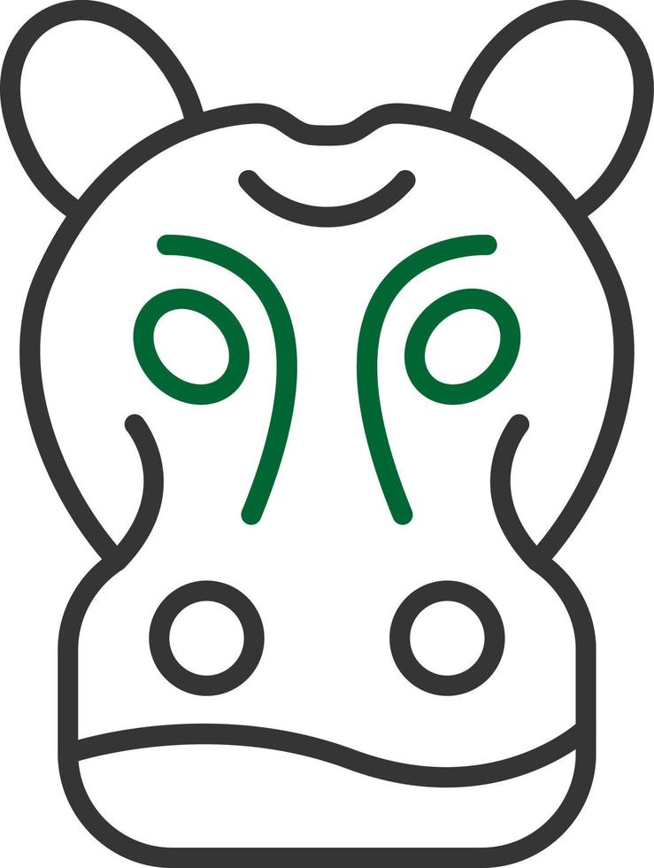 Hippopotamus kreatives Icon-Design vektor