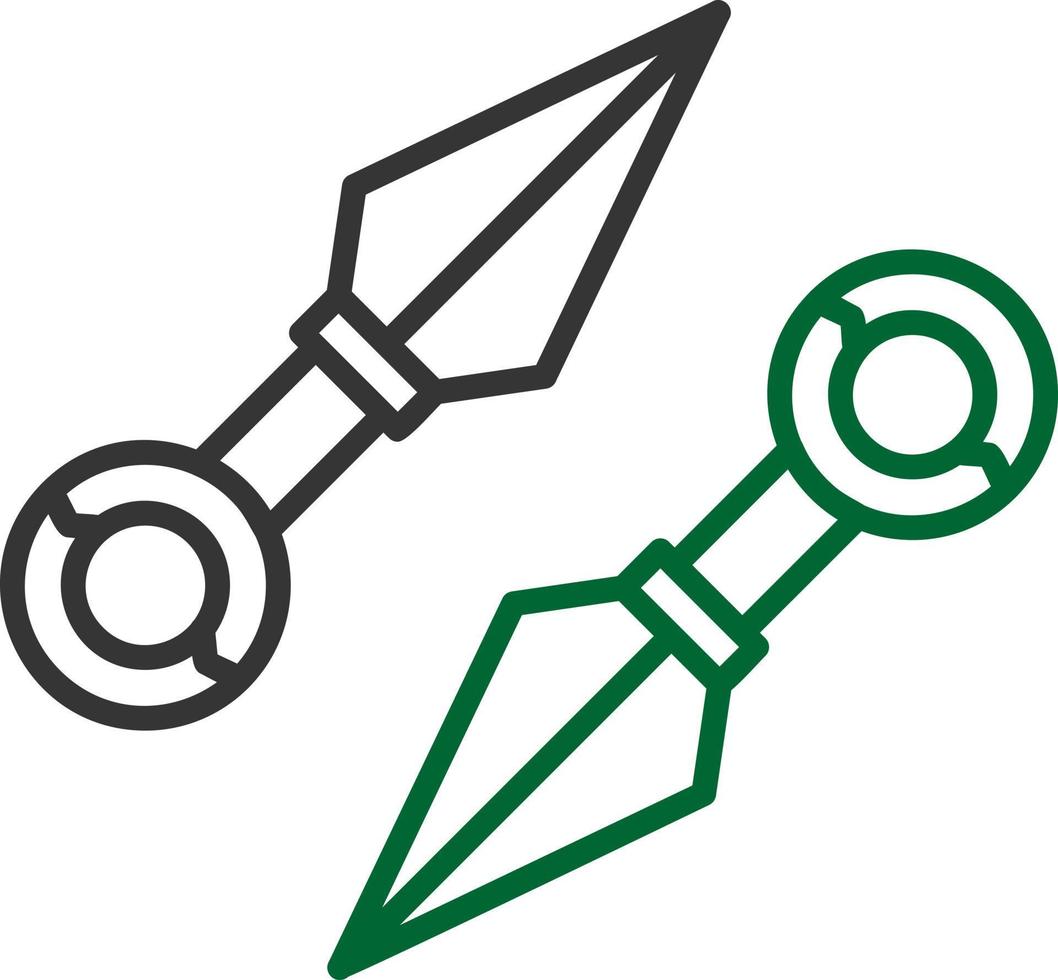 Kunai kreatives Icon-Design vektor