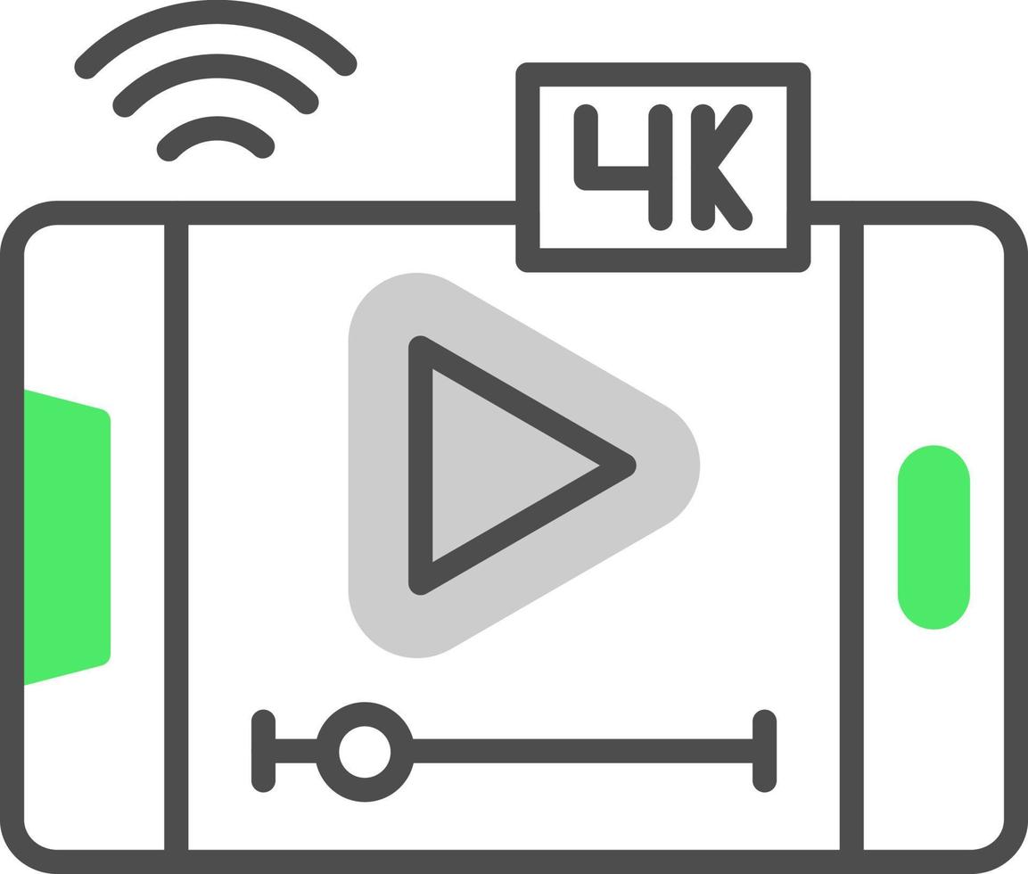 Video-Streaming kreatives Icon-Design vektor