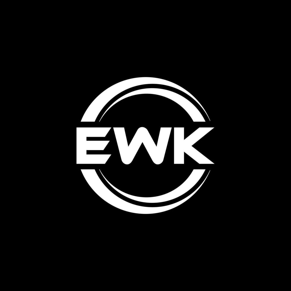 ewk-Buchstaben-Logo-Design in Abbildung. Vektorlogo, Kalligrafie-Designs für Logo, Poster, Einladung usw. vektor