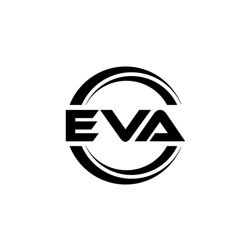 EVA-Brief-Logo-Design in Abbildung. Vektorlogo, Kalligrafie-Designs für Logo, Poster, Einladung usw. vektor