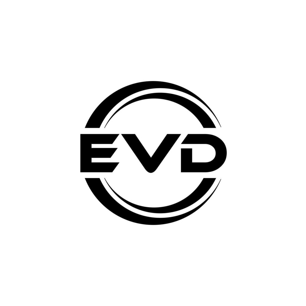 Evd-Brief-Logo-Design in Abbildung. Vektorlogo, Kalligrafie-Designs für Logo, Poster, Einladung usw. vektor