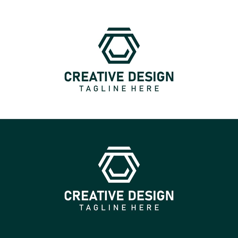 abstraktes Corporate-Branding-Logo-Design, Logo-Template-Design mit Hexagon-Geometrie vektor