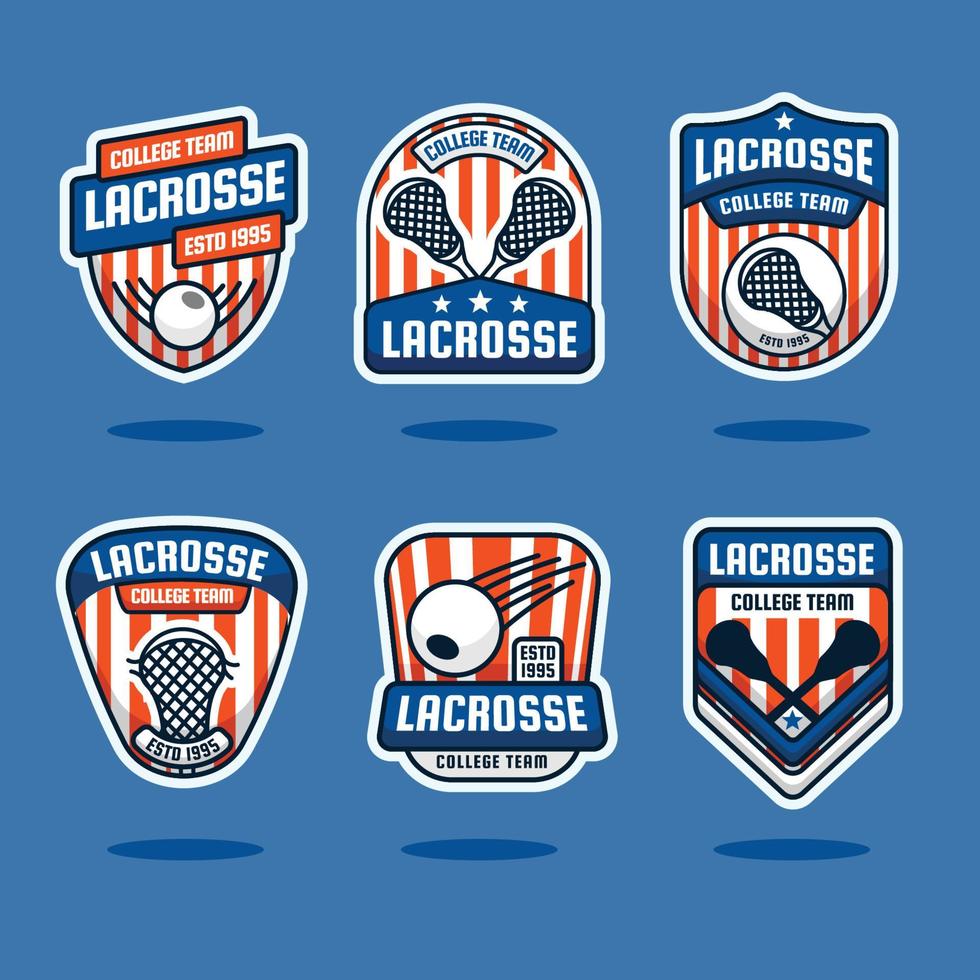 lacrosse logotyp mall vektor