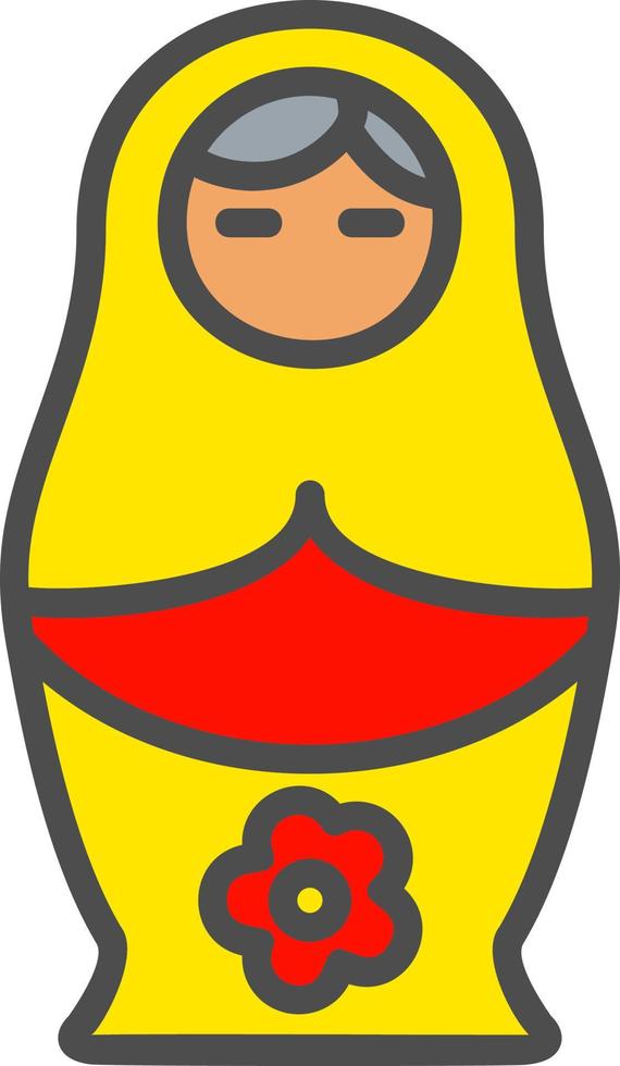 matryoshka vektor ikon