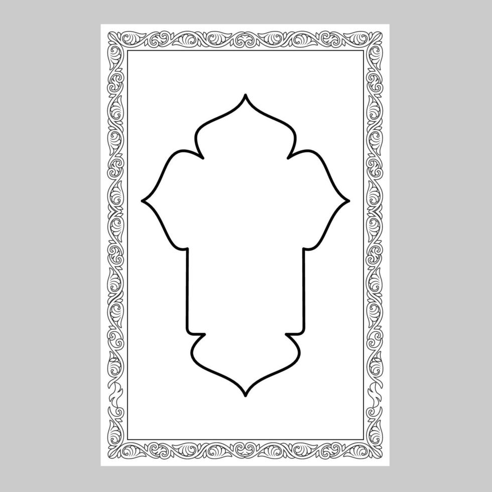 islamic bok omslag linje konst design vektor