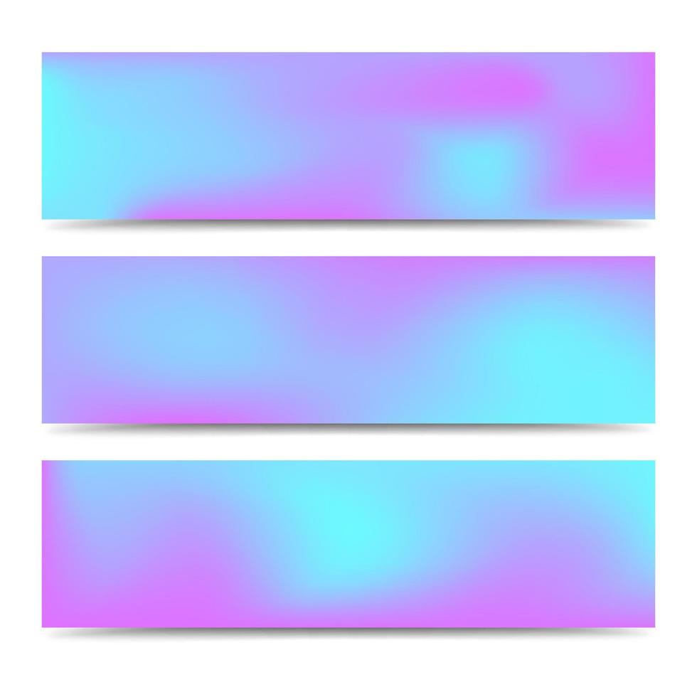 slät abstrakt suddig lutning färgrik banderoller uppsättning. abstrakt kreativ flerfärgad bakgrund. vektor illustration