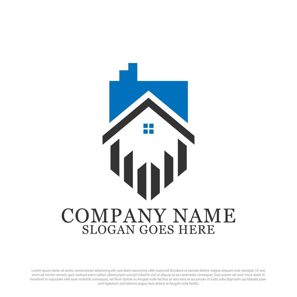 Industrie-Apartment-Logo-Design-Vektor, am besten für Immobilien und Gebäude-Logo vektor