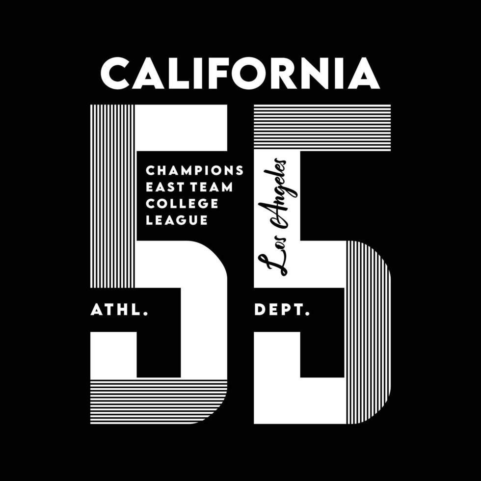kalifornische vintage typografie, sportdruck, design für t-shirt. goldenes staatliches kleidungsemblem. Vektor