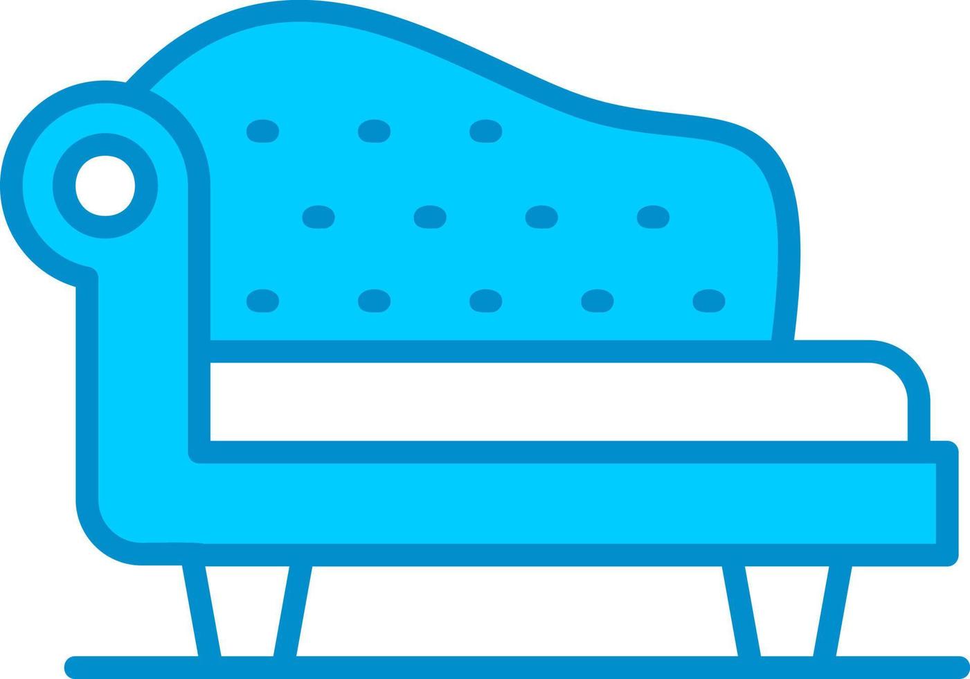 Chaiselongue kreatives Icon-Design vektor