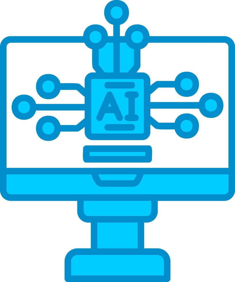 artificiell intelligens kreativ ikon design vektor