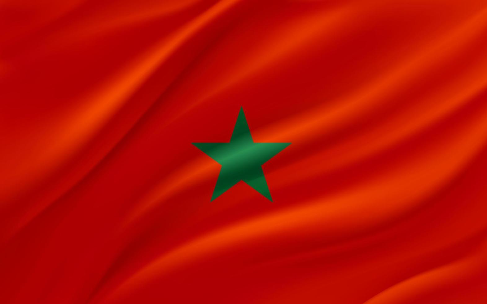 schwenkende flagge von marokko. 3D-Vektorbanner vektor