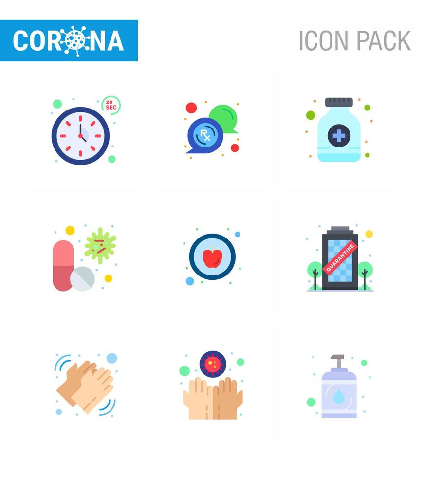 25 coronavirus nödsituation iconset blå design sådan som medicin medicinsk piller kapsel virus viral coronavirus 2019 nov sjukdom vektor design element