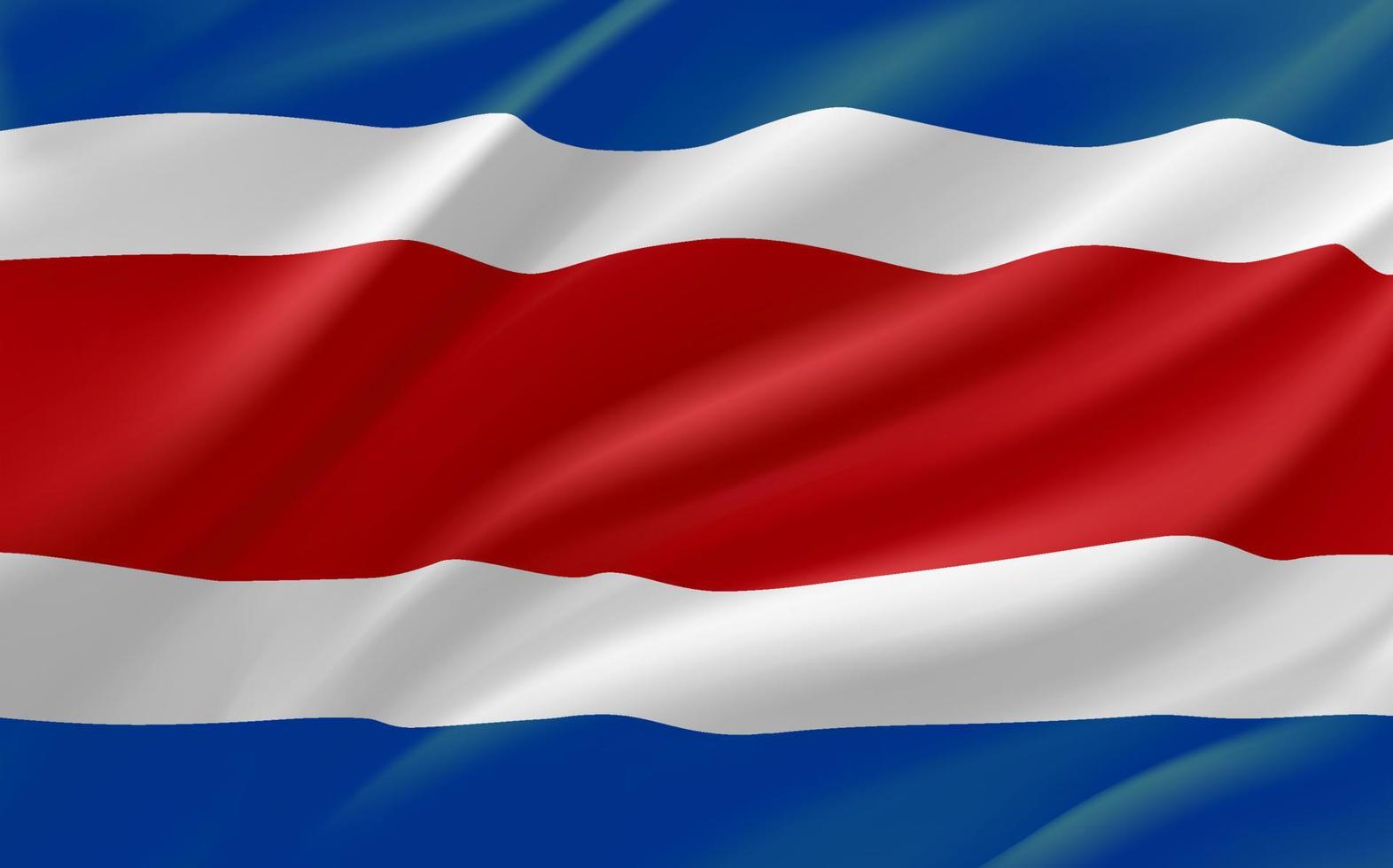 schwenkende flagge von costa rica. 3D-Vektorbanner vektor