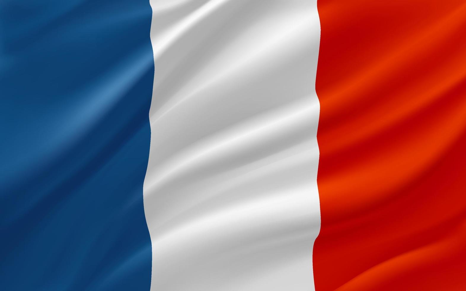Flagge von Frankreich. 3D-Vektorbanner vektor