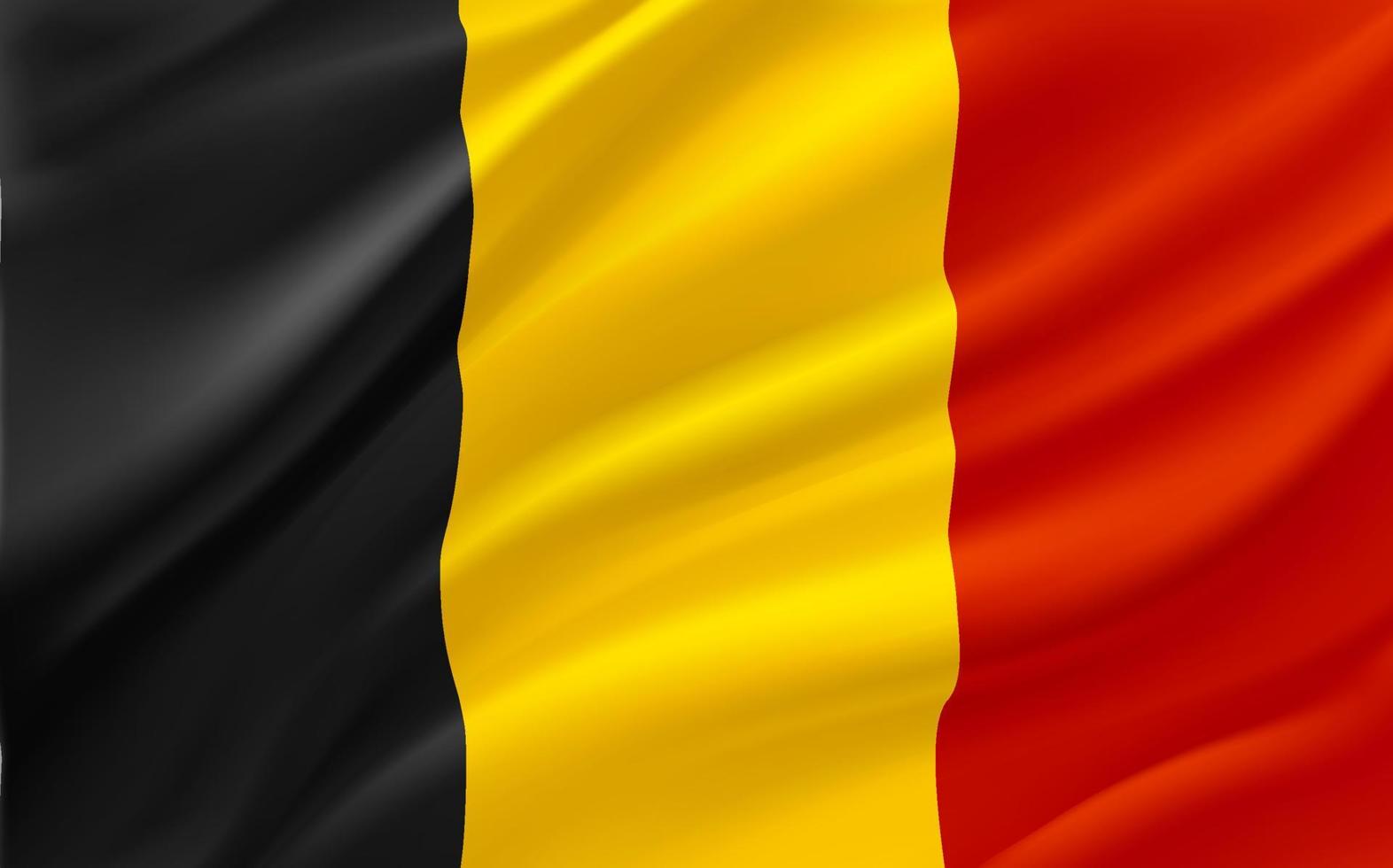 wehende Flagge von Belgien. 3D-Vektorbanner vektor