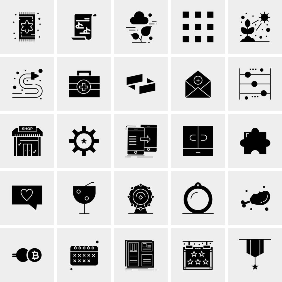 25 universelle Business-Icons Vektor kreative Icon-Illustration zur Verwendung in Web- und Mobilprojekten