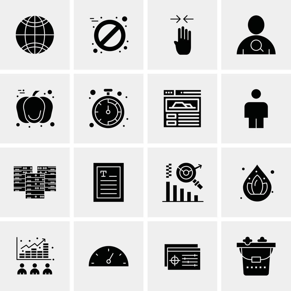 16 universelle Business-Icons Vektor kreative Icon-Illustration zur Verwendung in Web- und Mobilprojekten