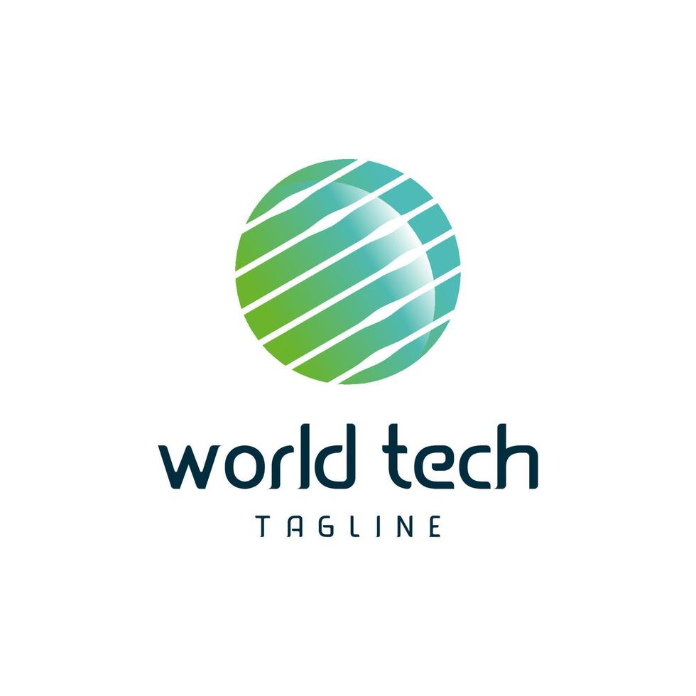 Welt-Tech-Logo entwirft Konzeptvektor, Globus-Logo-Vorlagensymbol vektor