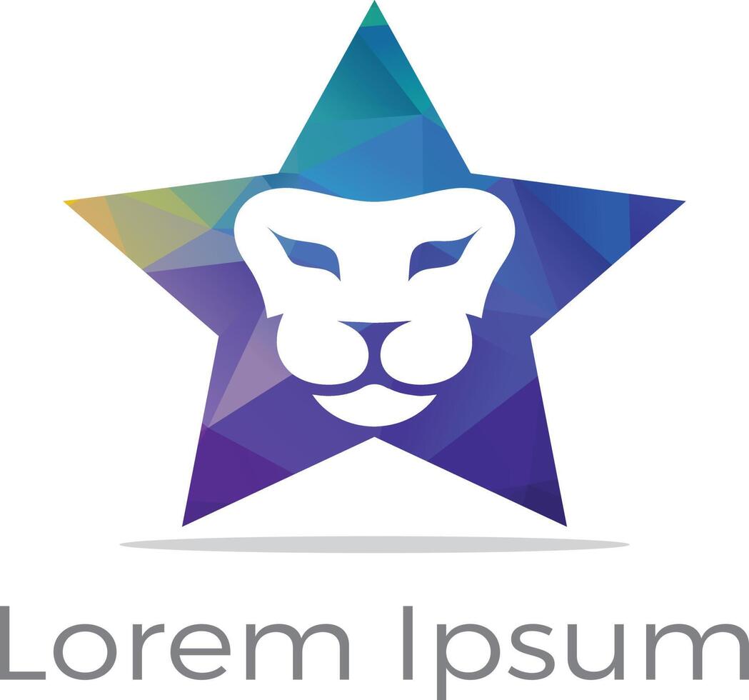 Löwen-Logo-Vektor-Design. konzept des königs der löwen. vektor