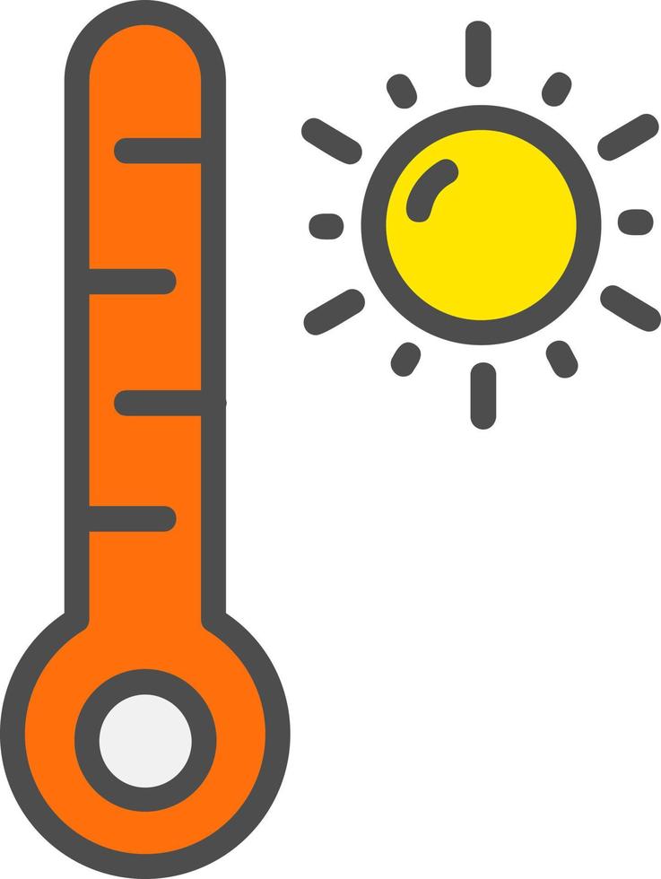 hög temperatur vektor ikon design