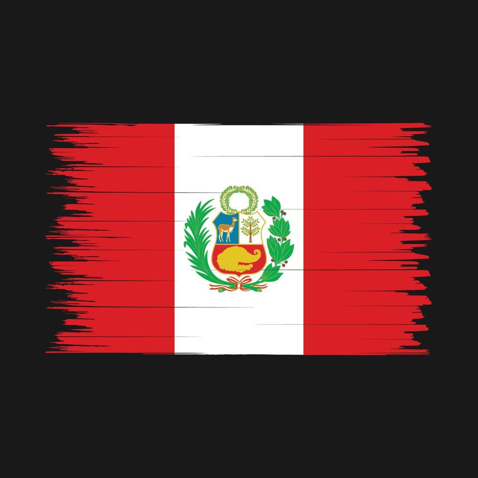 peru flaggborste vektor