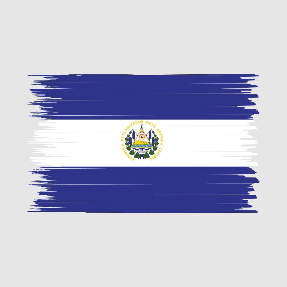 El Salvador flagga borste vektor