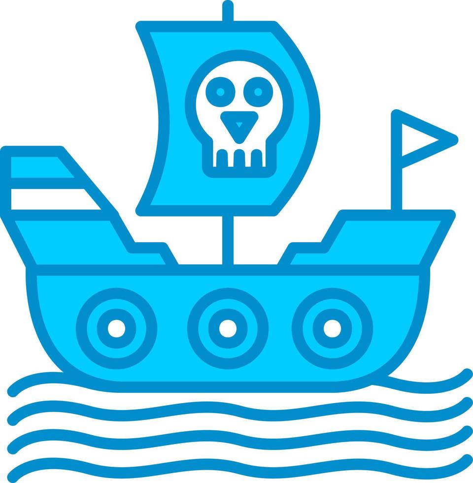 Piratenschiff kreatives Icon-Design vektor