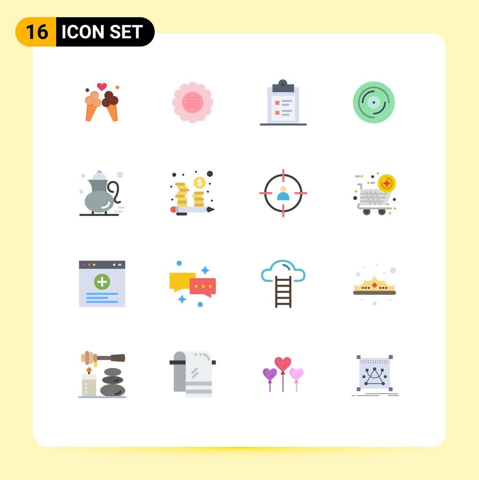 16 kreativ ikoner modern tecken och symboler av ljud jonglering vår dj text redigerbar packa av kreativ vektor design element