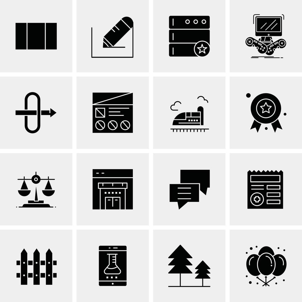 16 universelle Business-Icons Vektor kreative Icon-Illustration zur Verwendung in Web- und Mobilprojekten