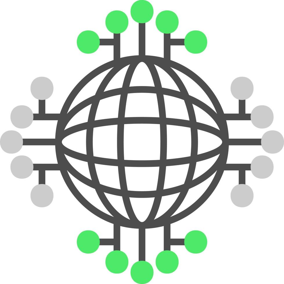 kreatives Icon-Design für globale Netzwerke vektor