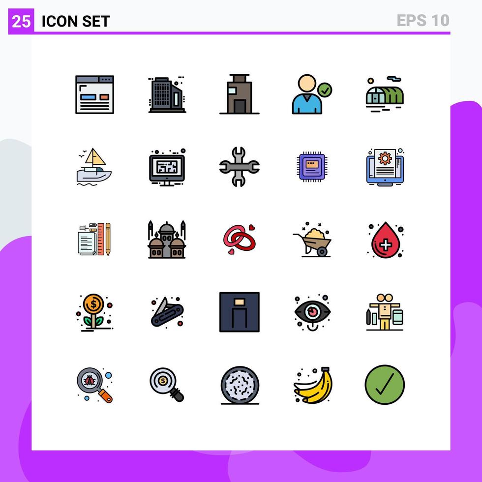 uppsättning av 25 modern ui ikoner symboler tecken för trädgårdsarbete använda sig av lägenhet komplett kontor redigerbar vektor design element