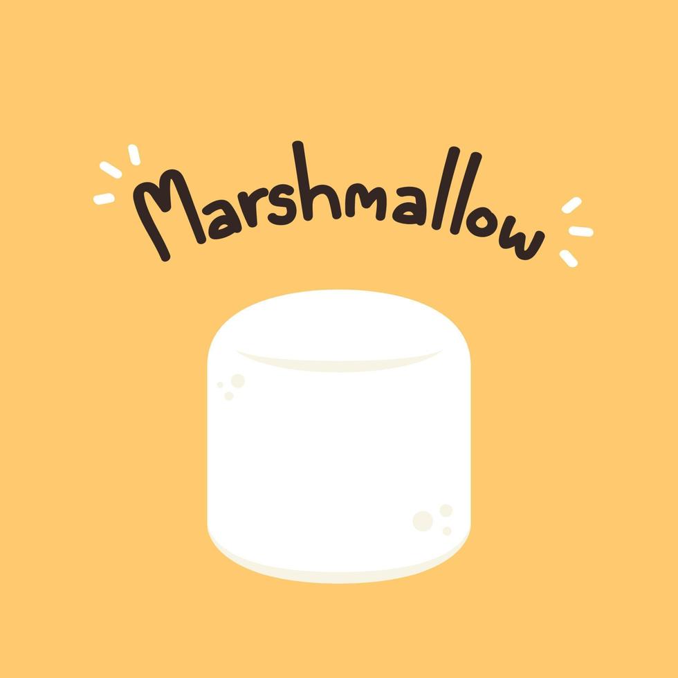 marshmallow tecknad vektor. Marshmallow logotyp design. marshmallow ikon. vektor