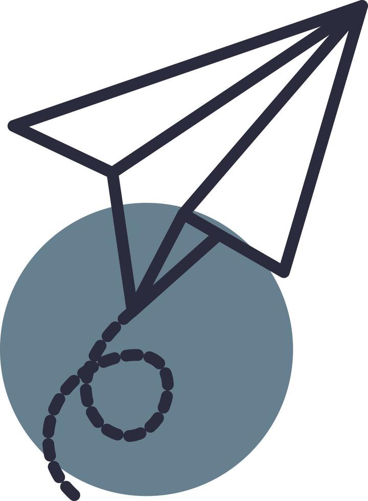 Papierflugzeug kreatives Icon-Design vektor