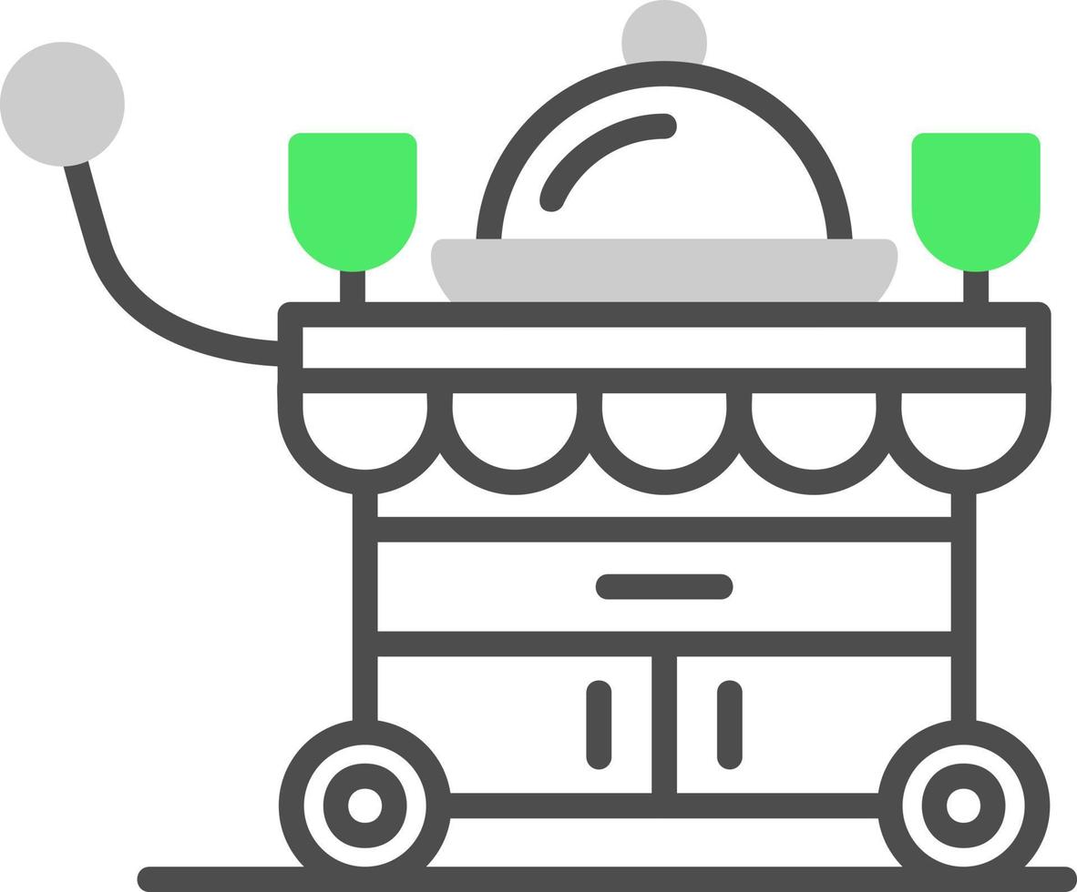 Food Cart kreatives Icon-Design vektor