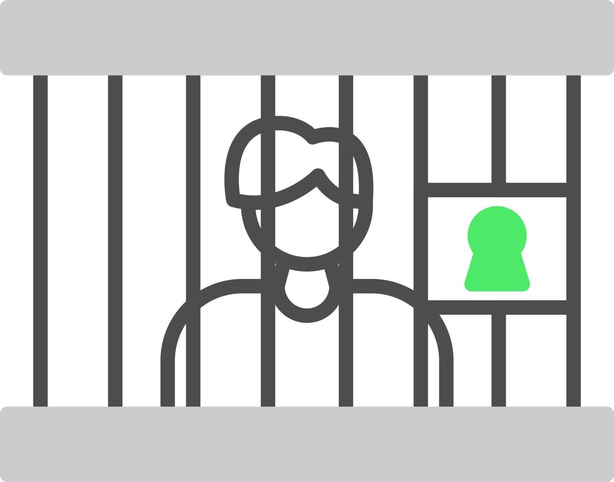 Gefängnis kreatives Icon-Design vektor