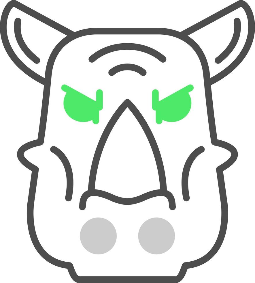 Nashorn kreatives Icon-Design vektor