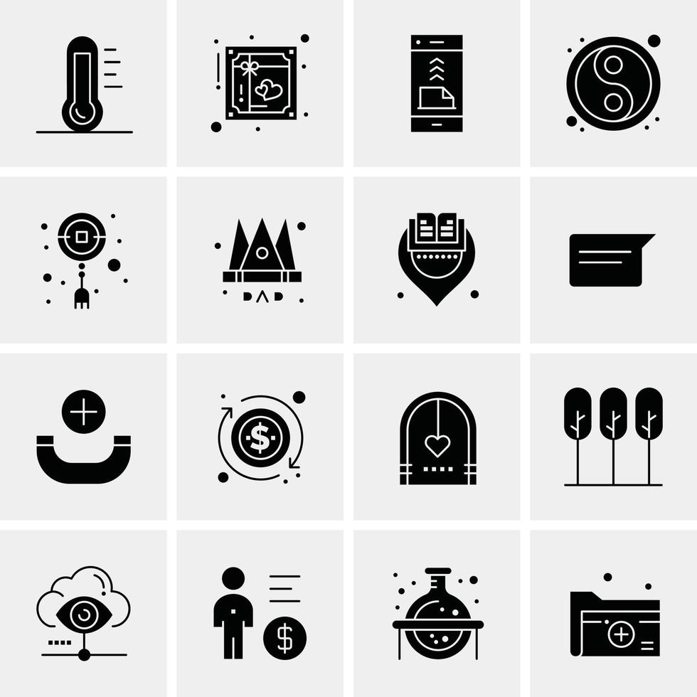 16 universelle Business-Icons Vektor kreative Icon-Illustration zur Verwendung in Web- und Mobilprojekten