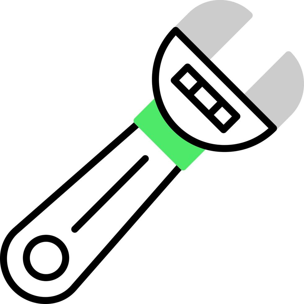 Schraubenschlüssel kreatives Icon-Design vektor